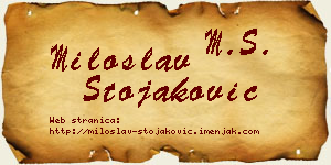 Miloslav Stojaković vizit kartica